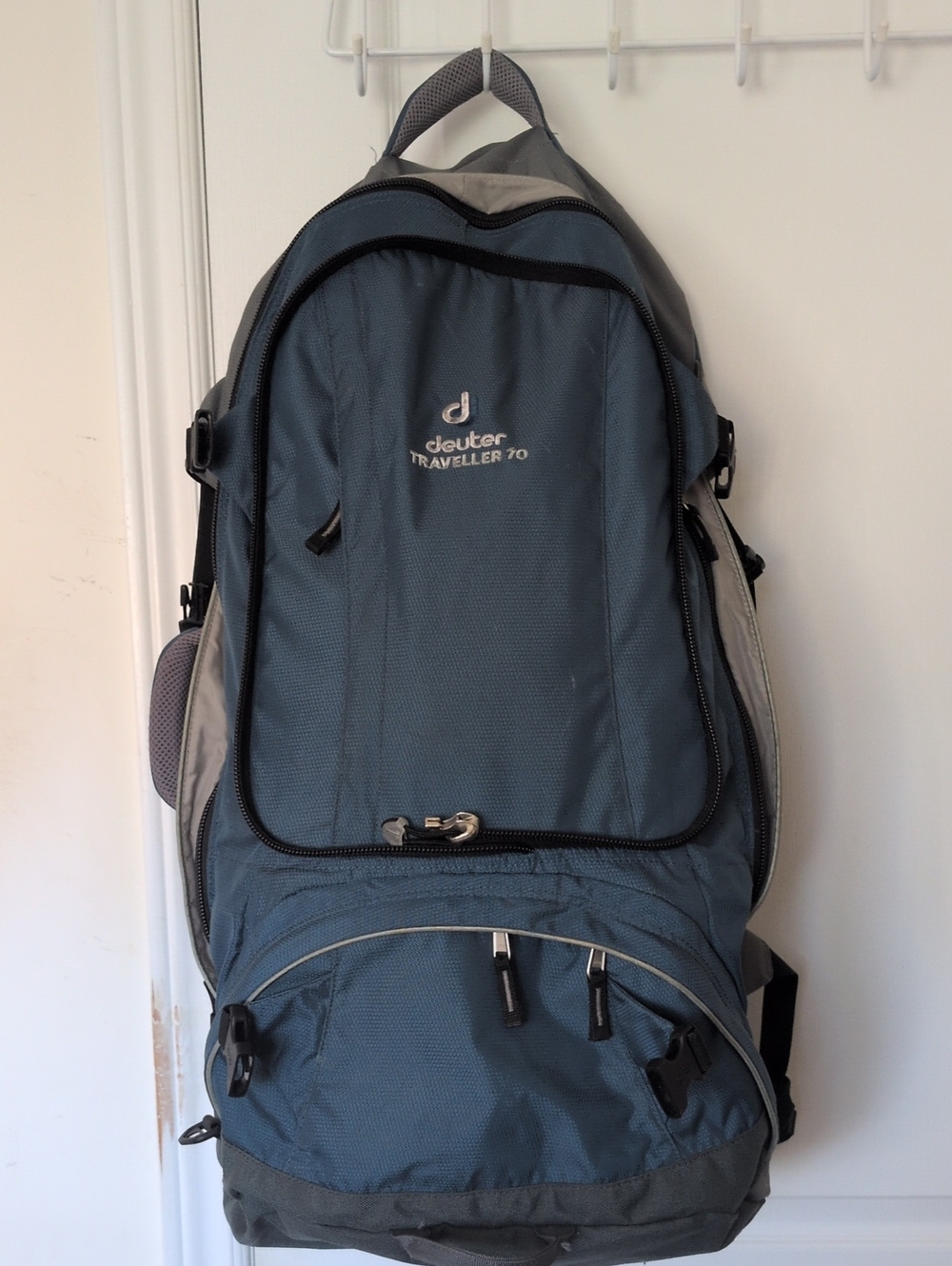 Deuter Traveller 70 Men's Backpack in Blue and Gray